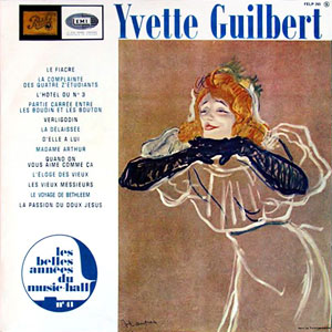 Artist Lautrec Yvette Guilbert