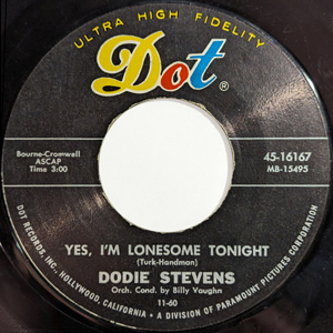 DodieStevensYesImLonesomeTonight1960