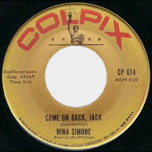 NinaSimoneComeOnBackJack1961