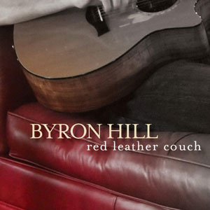 couch red leather byron hill