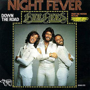 white suit bee gees night fever